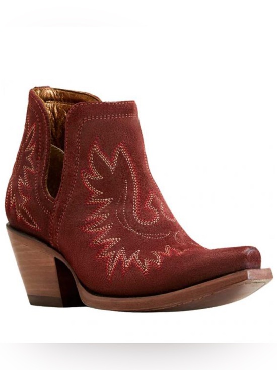 Ariat Shoes - Women’s Ariat Dixon X Toe Western Bootie Merlot Suede 9.5